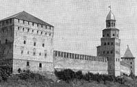 Башни Княжая, Кокуй и
 Покровская (справа налево).