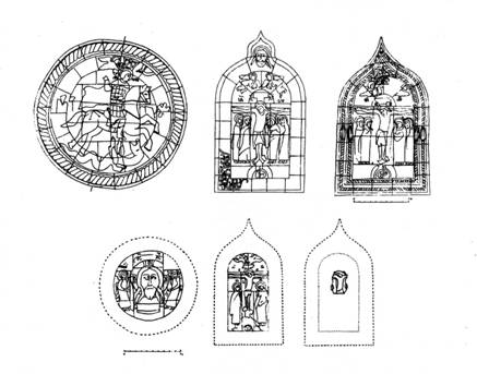 Сводная схема в одном масштабе всех известных керамических икон.
