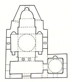 Баргала. Церковь Георгия, VIII в. План