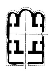Бююкада. Церковь, нач. VIII в. План