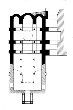 Кемерли Килиссе (Панагия Пантовазилисса), кон. VIII в. План