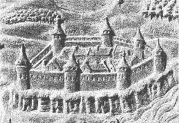 Рис. 1. Барельефное изображение Ивангорода, высеченное А. Пассером в 1589 г.