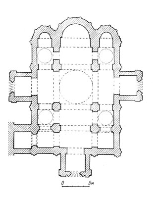 Успенский собор 1158–1160 годов. Реконструкция автора. План.