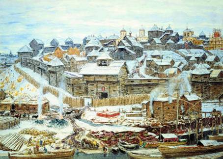 А.М. Васнецов. Московский Кремль времен Ивана Калиты.