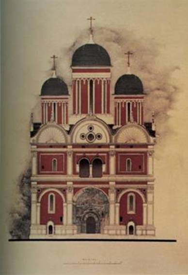 Архангельский собор Московского Кремля. 1505–1508 годы. Реконструкция В.В. Кавельмахера.