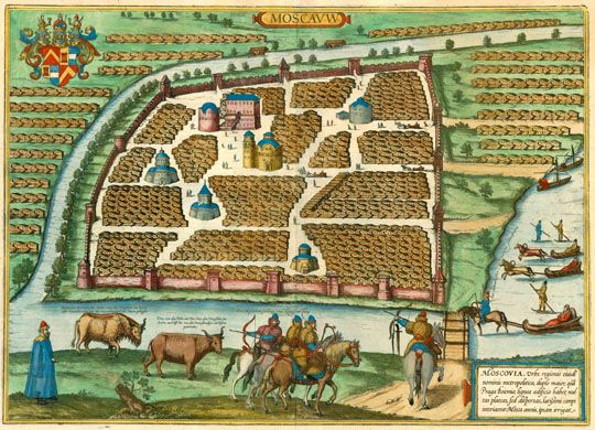 План Москвы Сигизмунда Герберштейна. 1556 г.