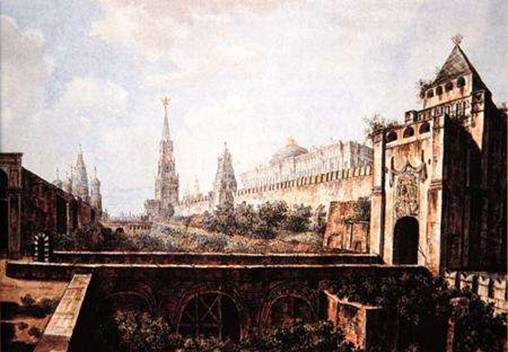 Ф. Алексеев. Алевизов Ров и Никольская башня. 1800 год.