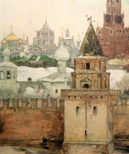 . Кремль зимой. Картина М.В. Нестерова. 1897 год.